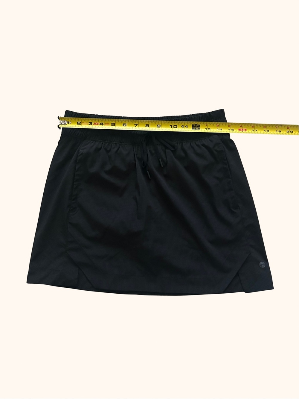 Apana Black Mini Skort Athletic Drawstring Skort Pockets - Picture 5 of 9